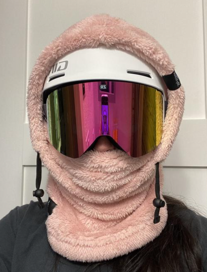 Balaclava 2024/25, rosa,pelzig,warm,Eimer,Berg,warm,kalt,Schnee.